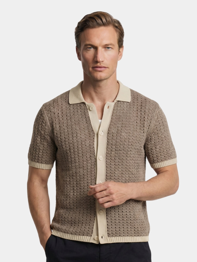 Structured Panel Resort Shirt - Montierri