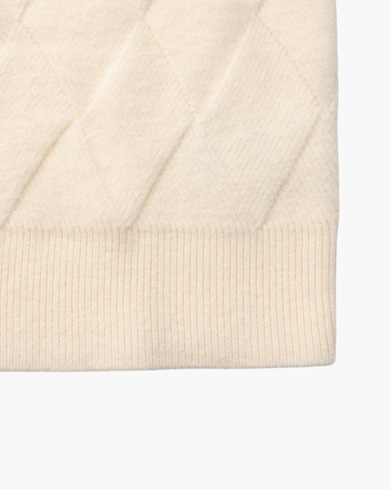 Diamond Knit Crewneck Sweater | Bellmont Society