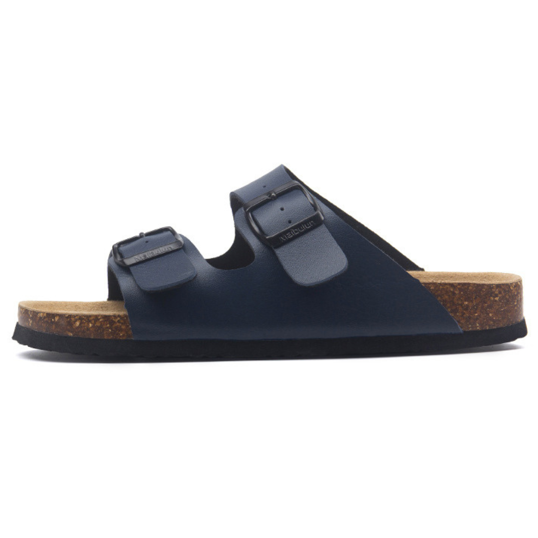 Leather Birken Sandal - Blue — Avelmontis