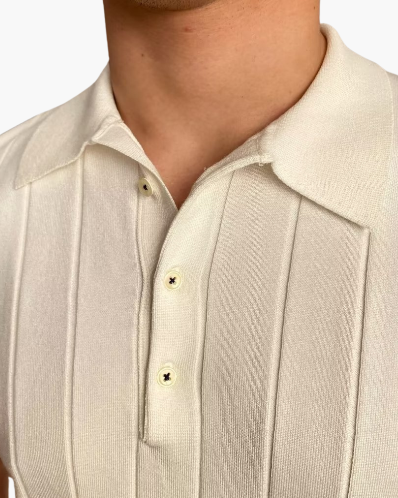 Cannes Ribbed Cotton Polo | Bellmont Society