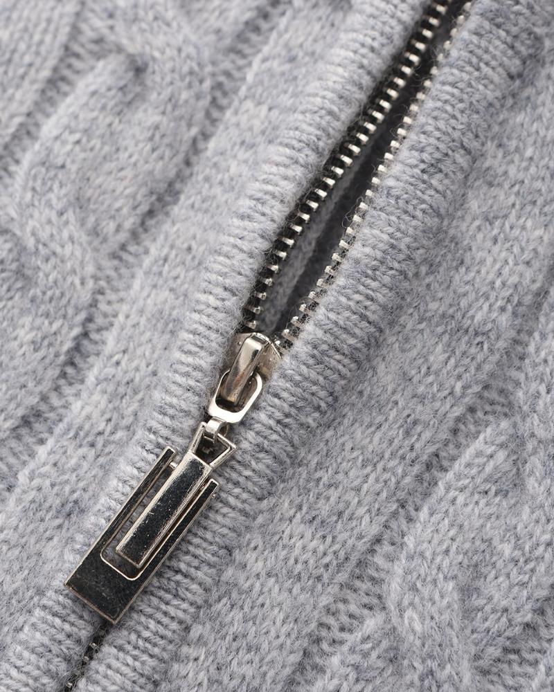 100% Cashmere Woven Half Zip | Bellmont Society