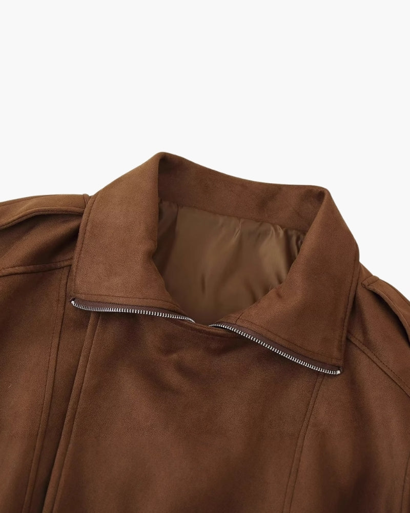 Vintage Suede Drape Jacket - Montierri