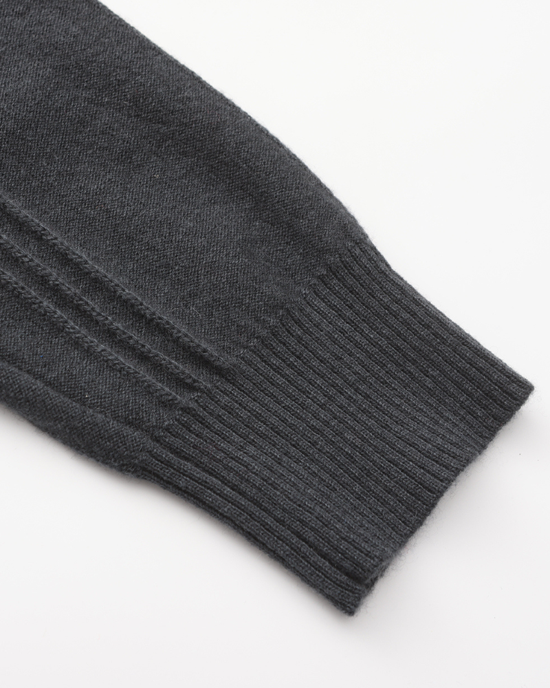 100% Cashmere Ribbed Half Zip | Bellmont Society