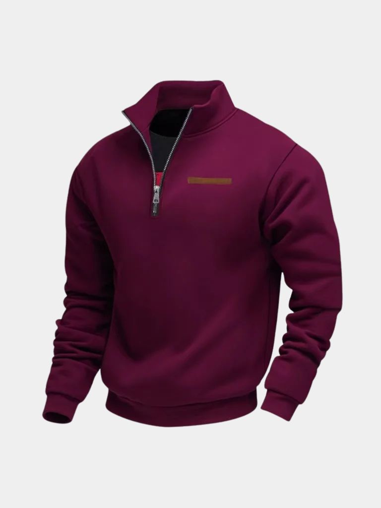 Slate Urban High Collar Pullover - Montierri