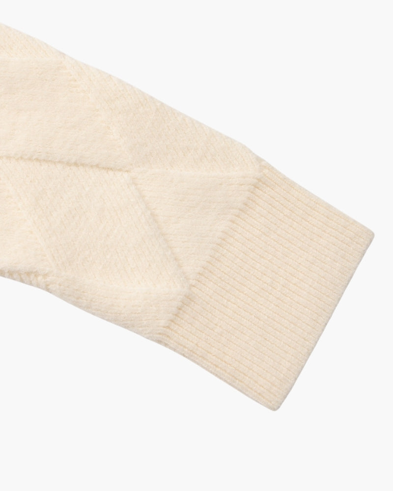 Diamond Knit Crewneck Sweater | Bellmont Society