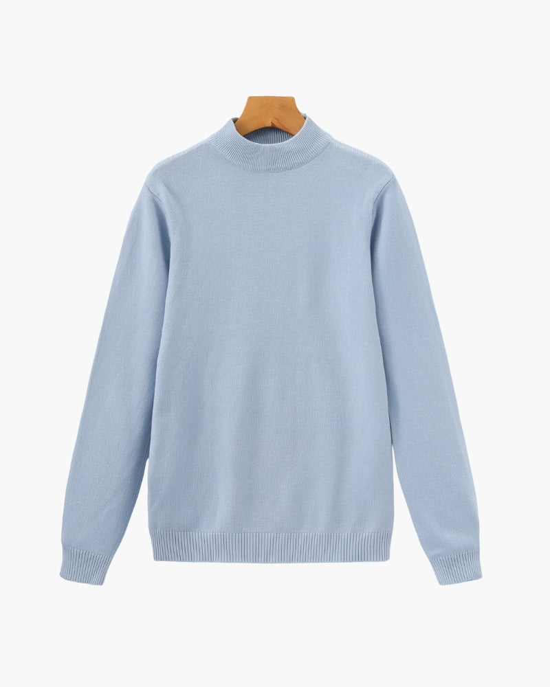 Essential Ribbed Mock Neck Sweater | Bellmont Society