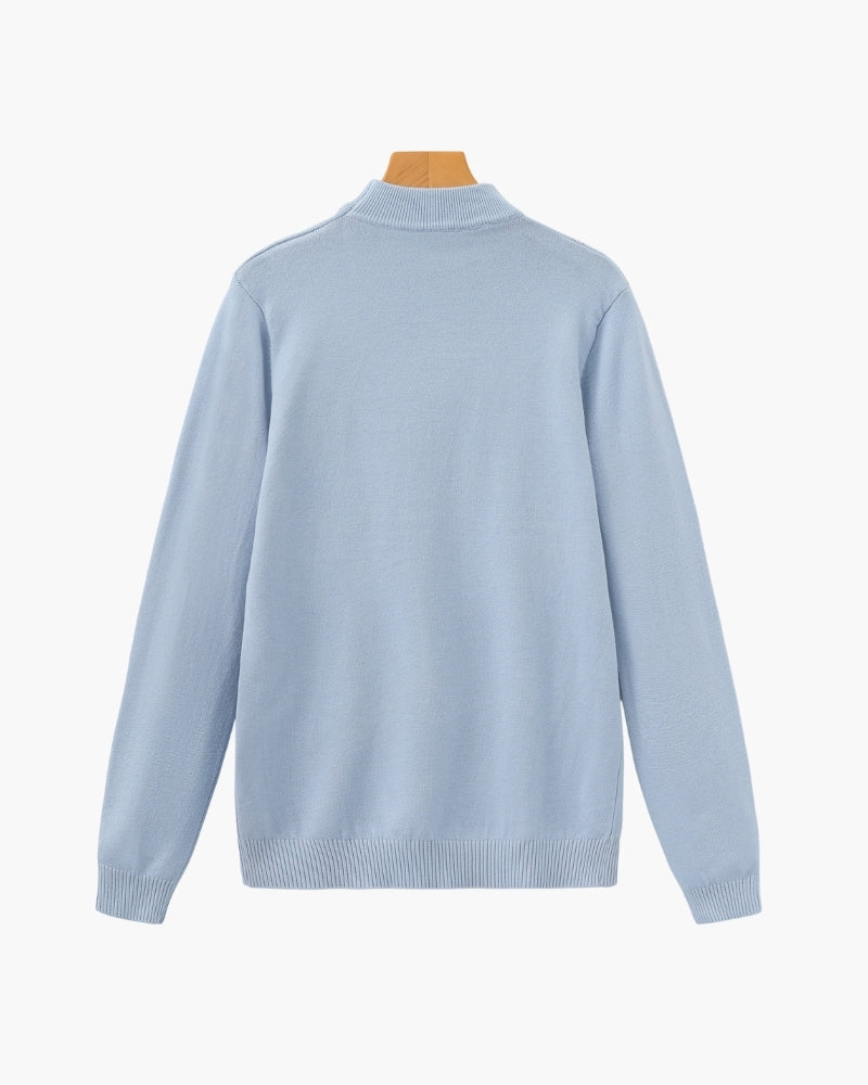 Essential Ribbed Mock Neck Sweater | Bellmont Society