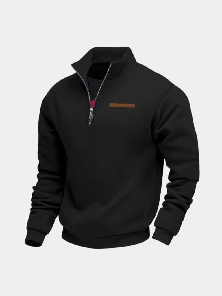 Slate Urban High Collar Pullover - Montierri
