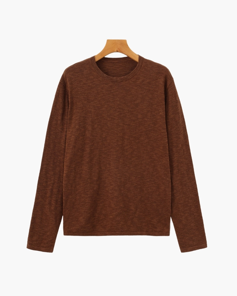 Linen Cotton Essential Crewneck — Avelmontis