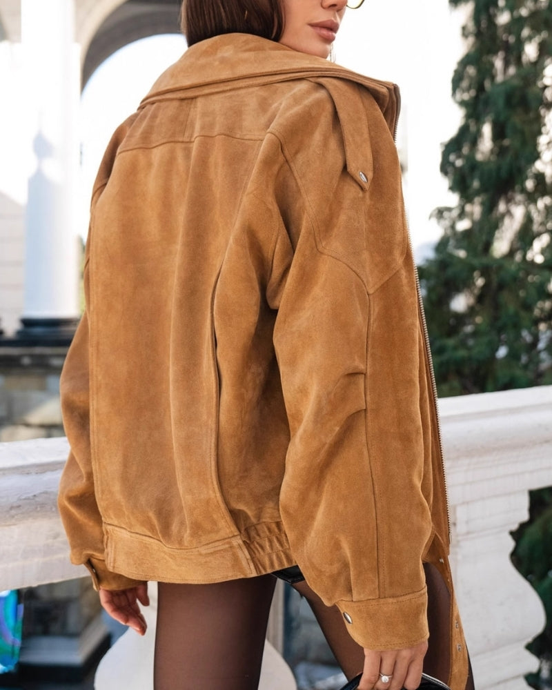 Vintage Suede Drape Jacket - Montierri