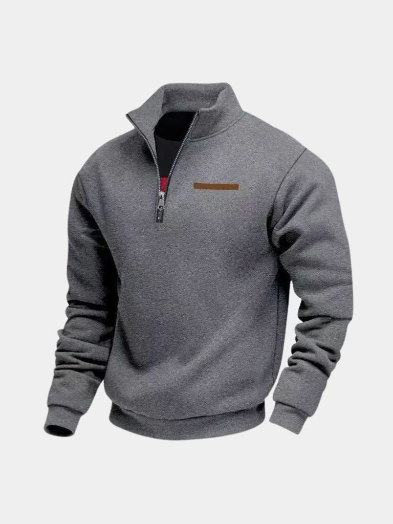 Slate Urban High Collar Pullover - Montierri