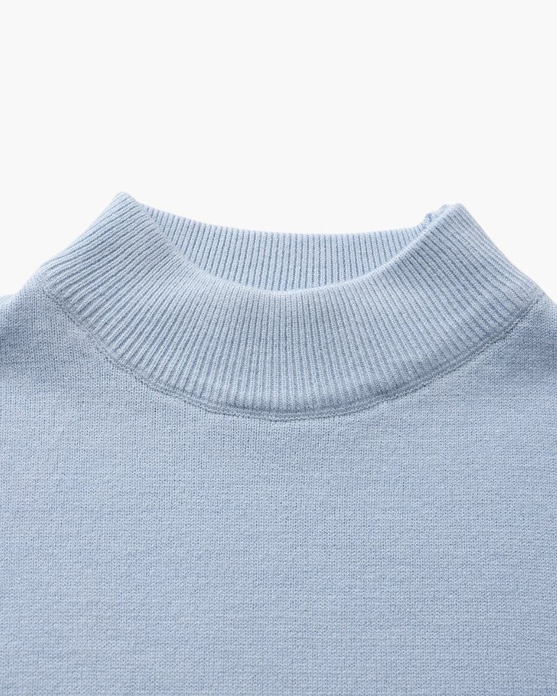 Essential Ribbed Mock Neck Sweater | Bellmont Society