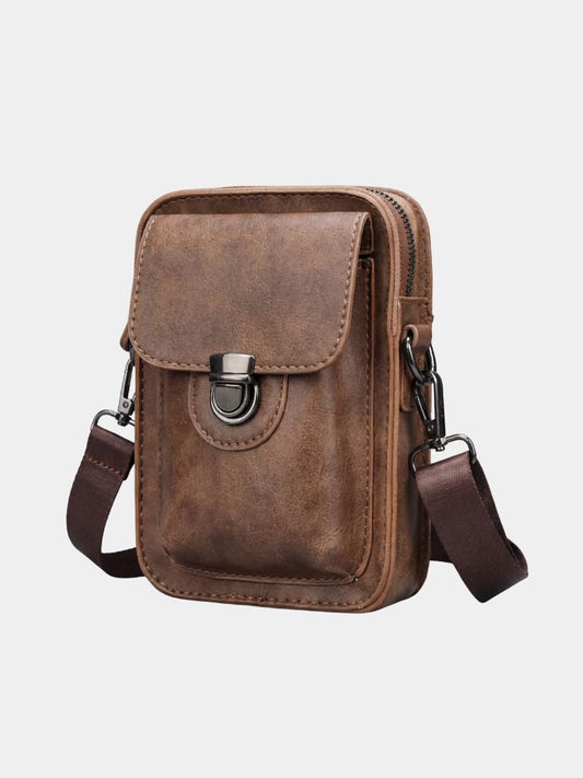 Vintage Mini Leather Crossbody Shoulder Bag - Montierri