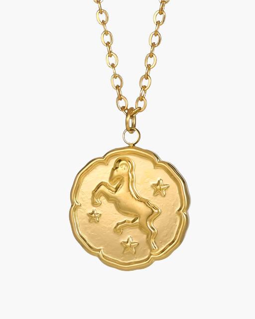 Zodiac Sign Necklace - Gold - Montierri