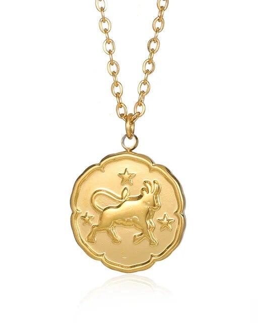 Zodiac Sign Necklace - Gold - Montierri