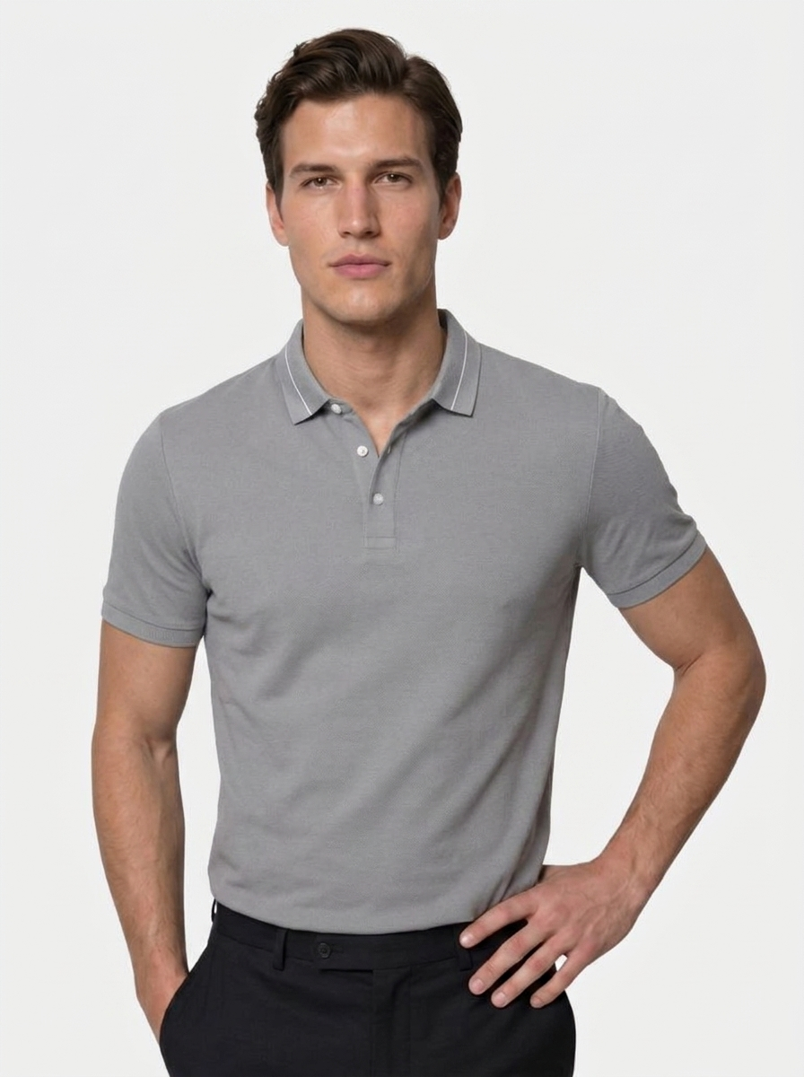 Steel Grey Polo - Montierri