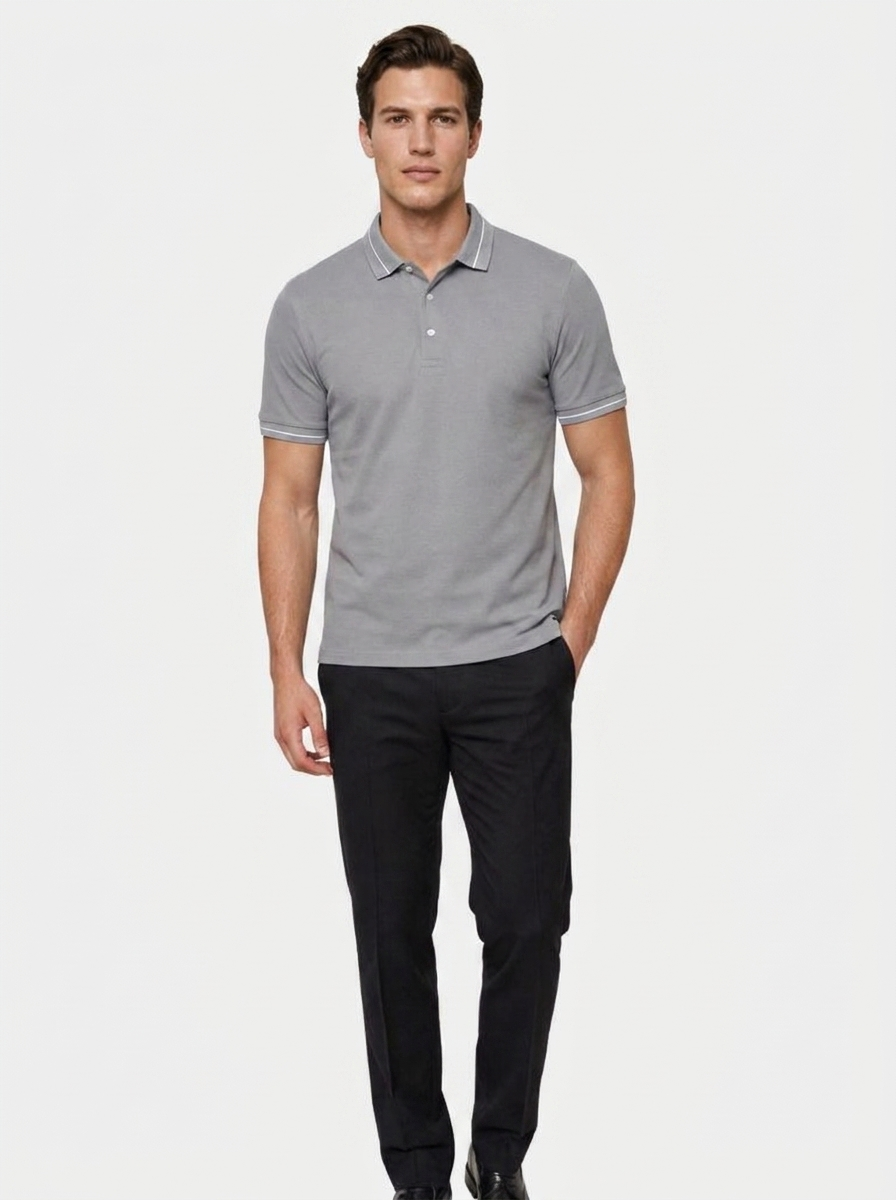 Steel Grey Polo - Montierri