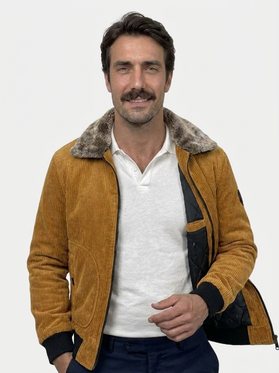 Thermal Windbreaker Corduroy Jacket - Montierri