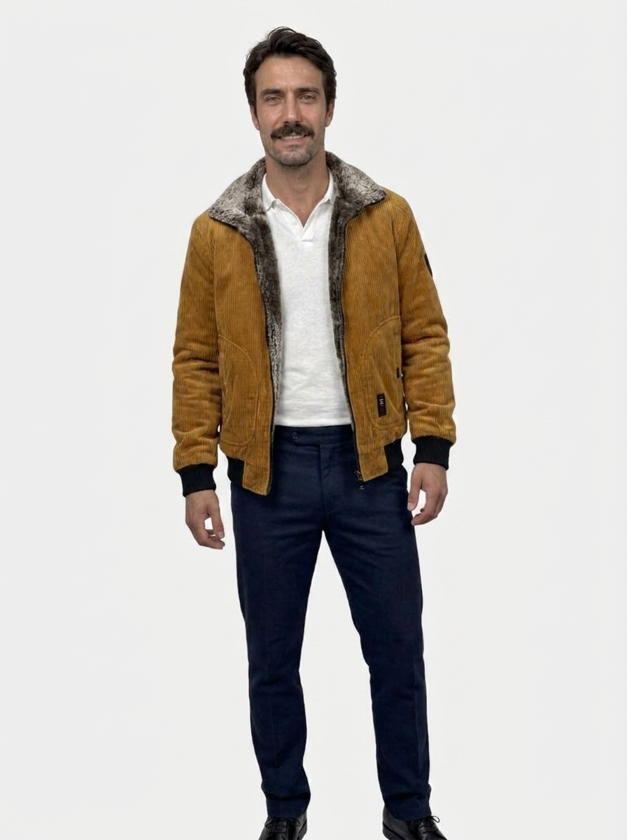 Thermal Windbreaker Corduroy Jacket - Montierri