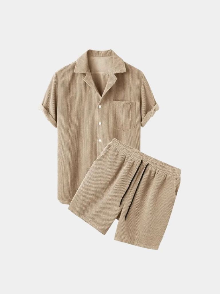 Summer Corduroy Set Shorts and Shirt - Montierri