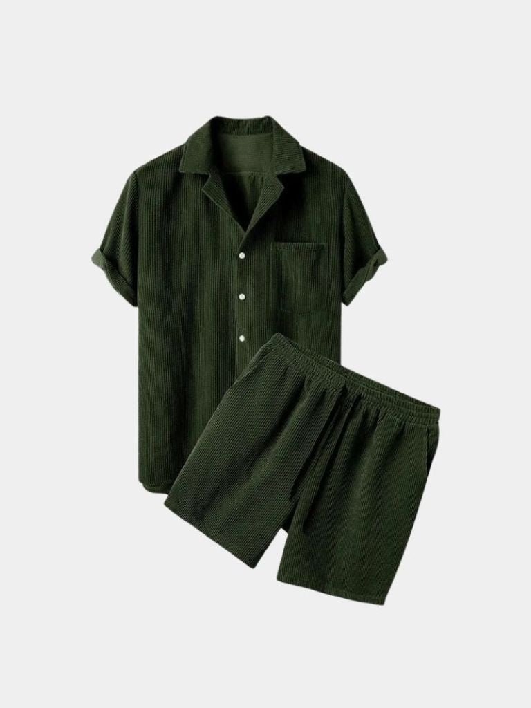 Summer Corduroy Set Shorts and Shirt - Montierri