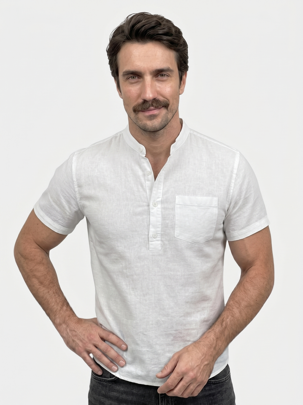 White Wellspring Linen T-Shirt - Montierri