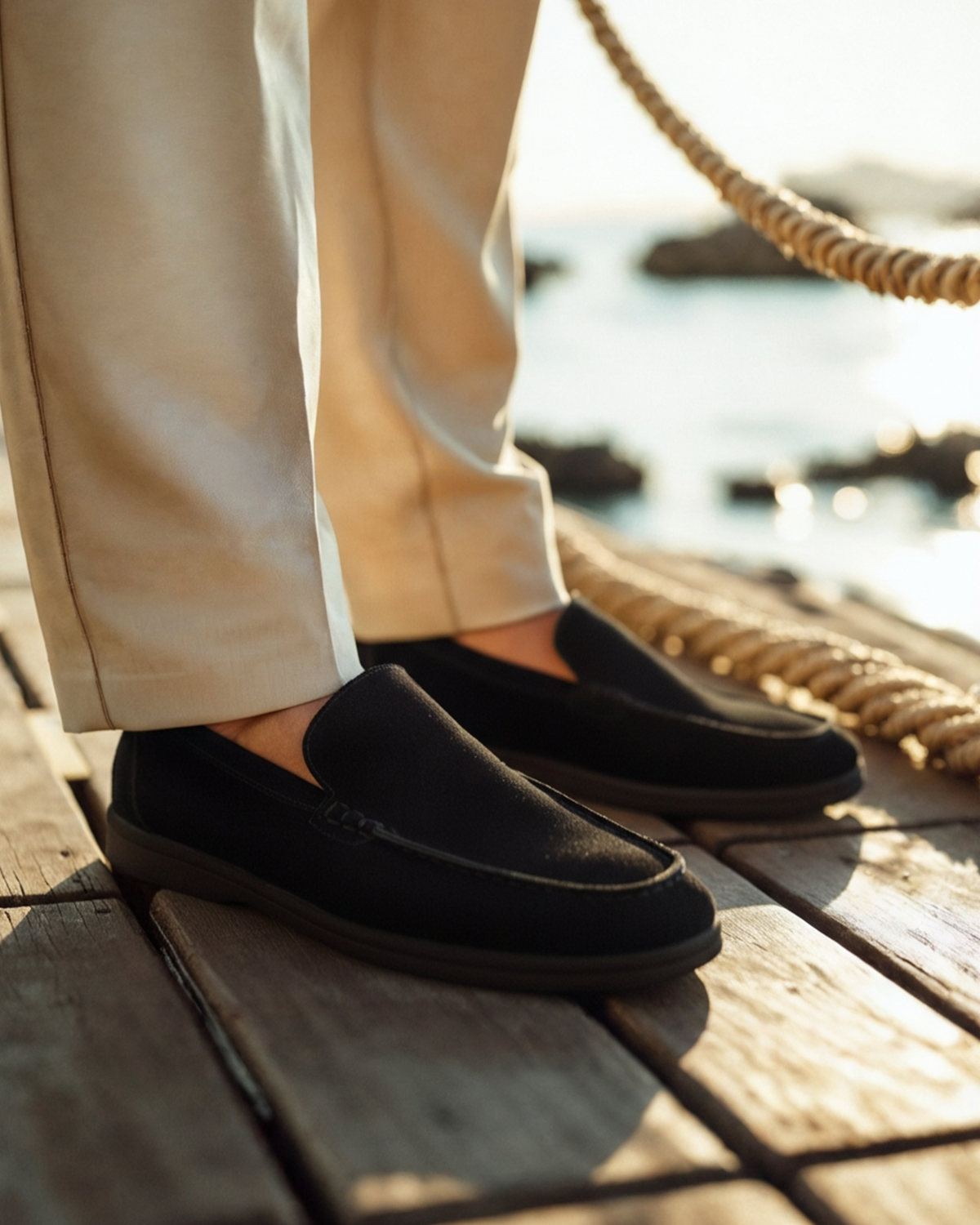 Premium Suede Loafers - Black Soles — Avelmontis