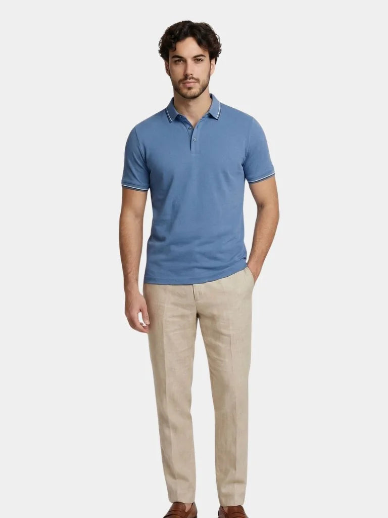 Azure Classic Polo | Bellmont Society