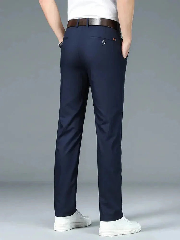 Bamboo Fiber Minimalist Straight Trousers | Bellmont Society