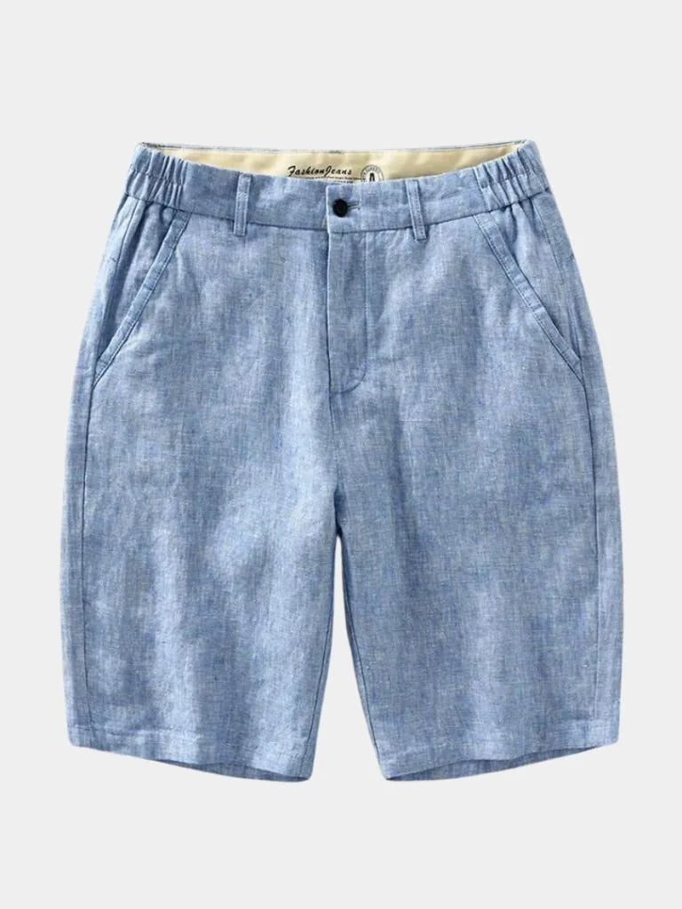 Bleu Horizon Linen Shorts | Bellmont Society