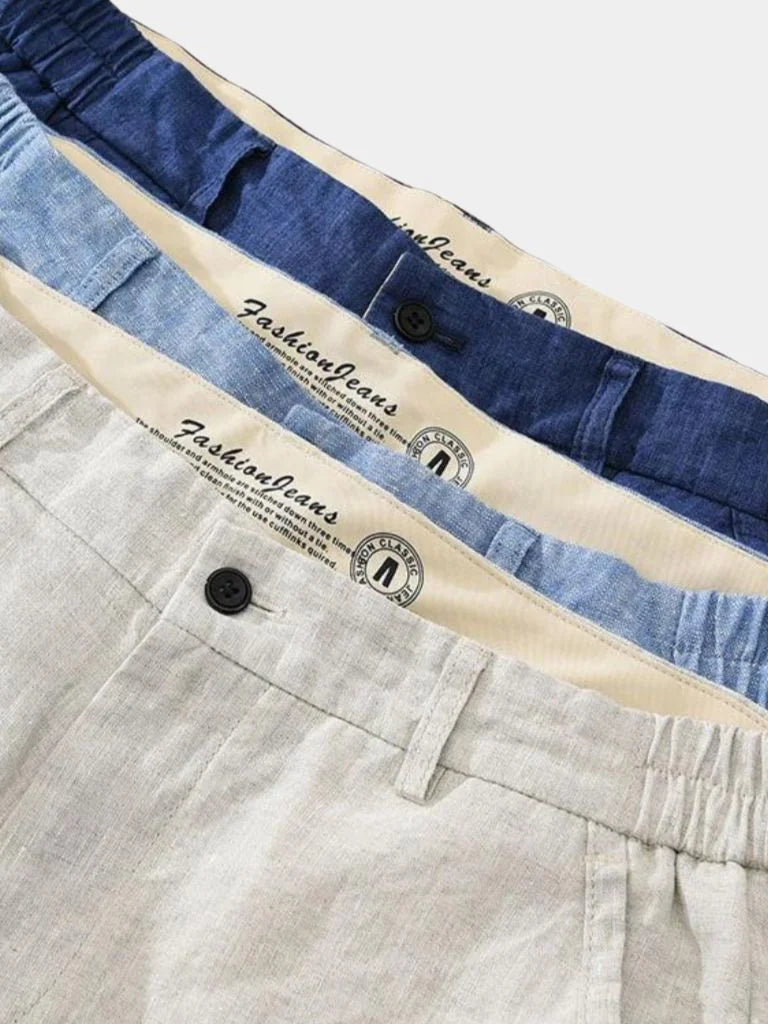 Bleu Horizon Linen Shorts | Bellmont Society