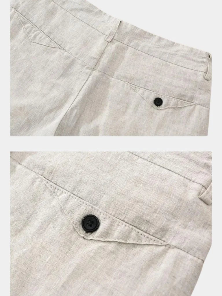 Bleu Horizon Linen Shorts | Bellmont Society