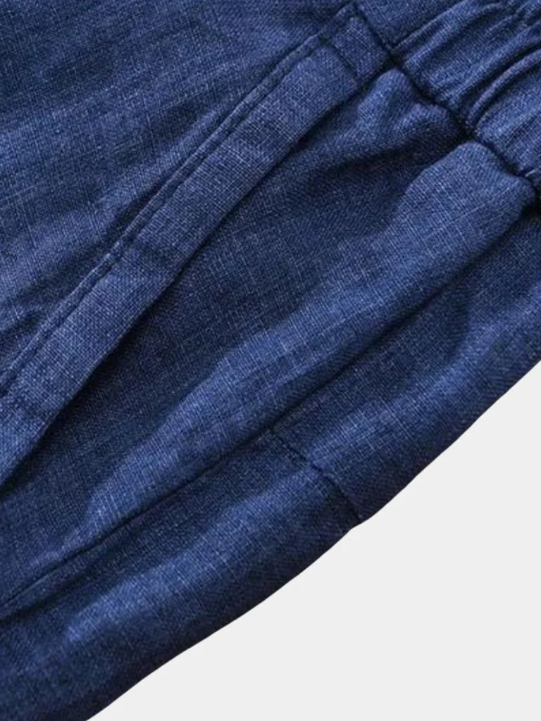 Bleu Horizon Linen Shorts | Bellmont Society