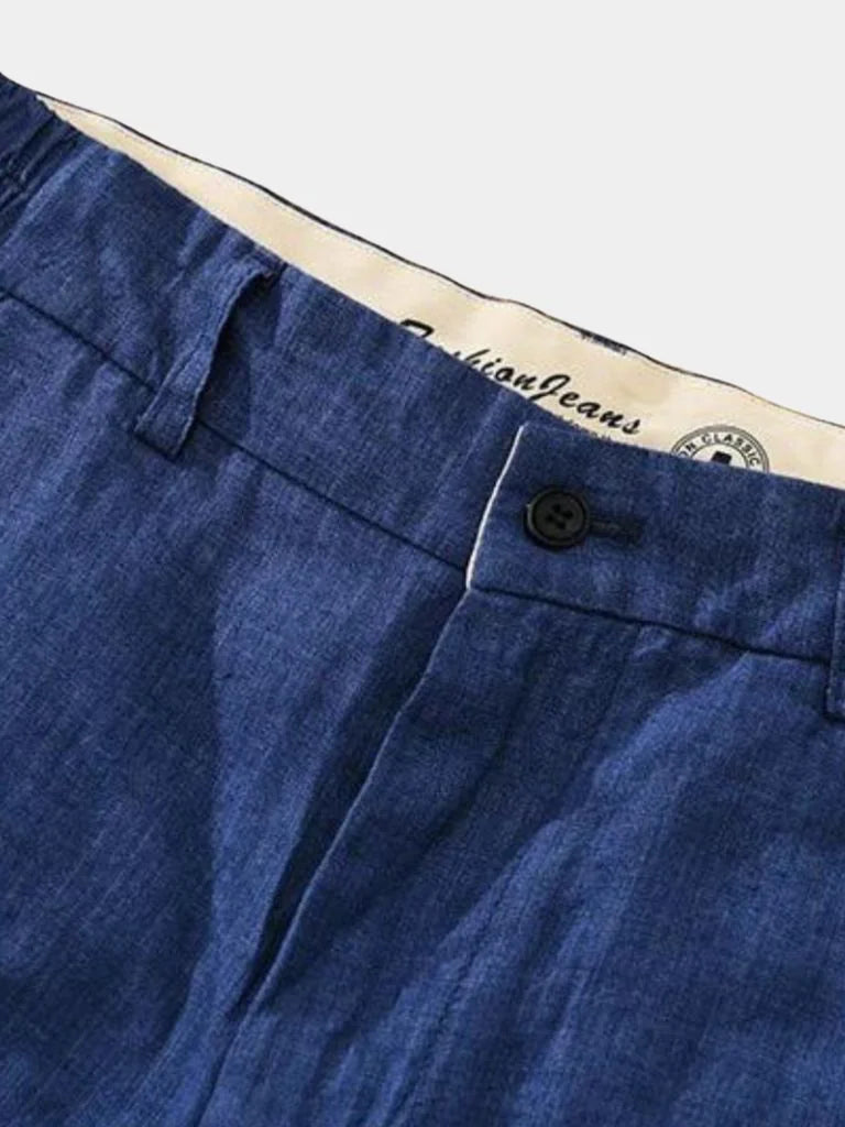 Bleu Horizon Linen Shorts | Bellmont Society