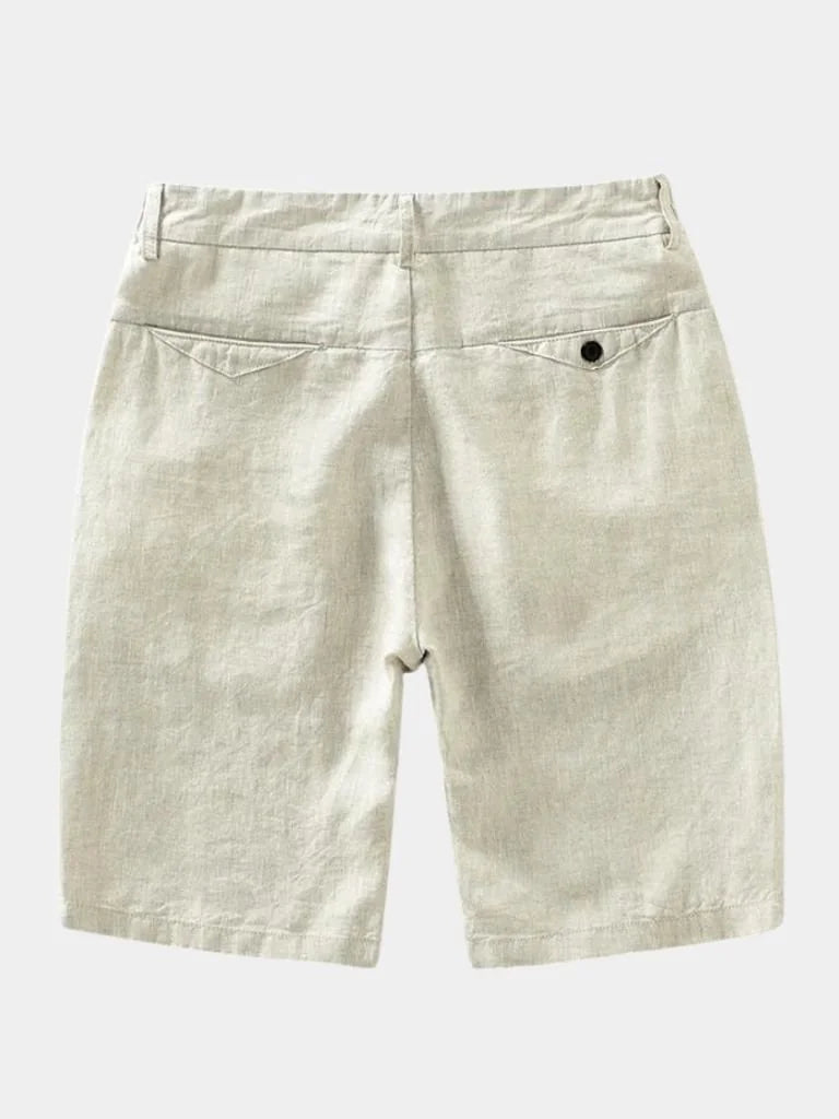 Bleu Horizon Linen Shorts | Bellmont Society