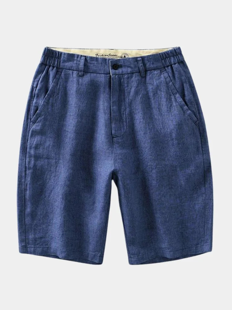 Bleu Horizon Linen Shorts | Bellmont Society