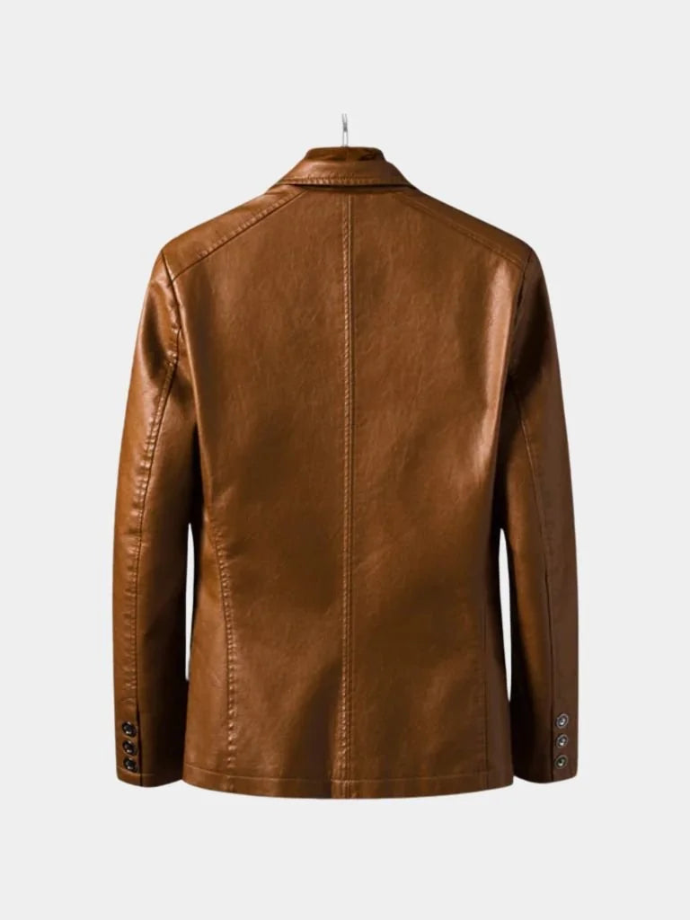 Bold Caramel Leather Jacket | Bellmont Society
