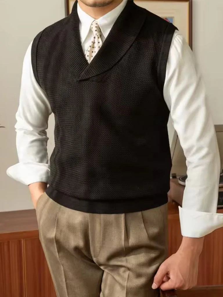 British Knit Vest Waistcoat | Bellmont Society