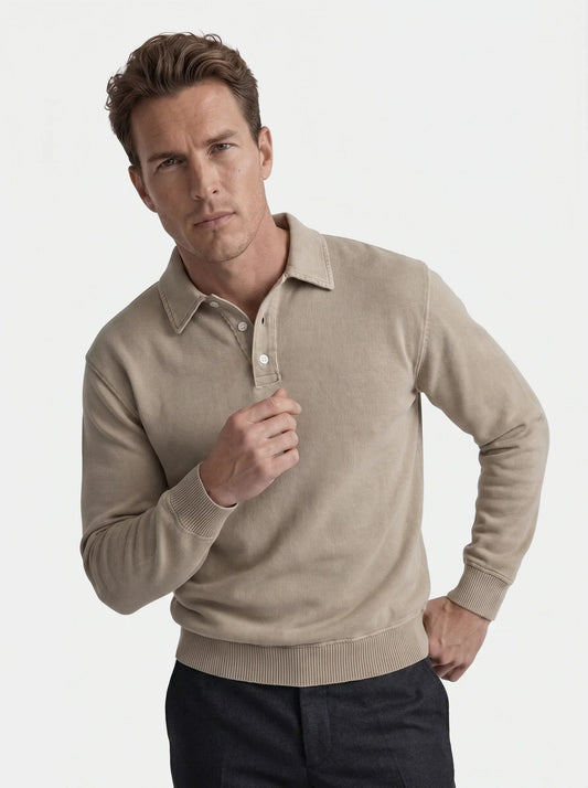Canyon Mist Long Sleeve Polo Shirt | Bellmont Society