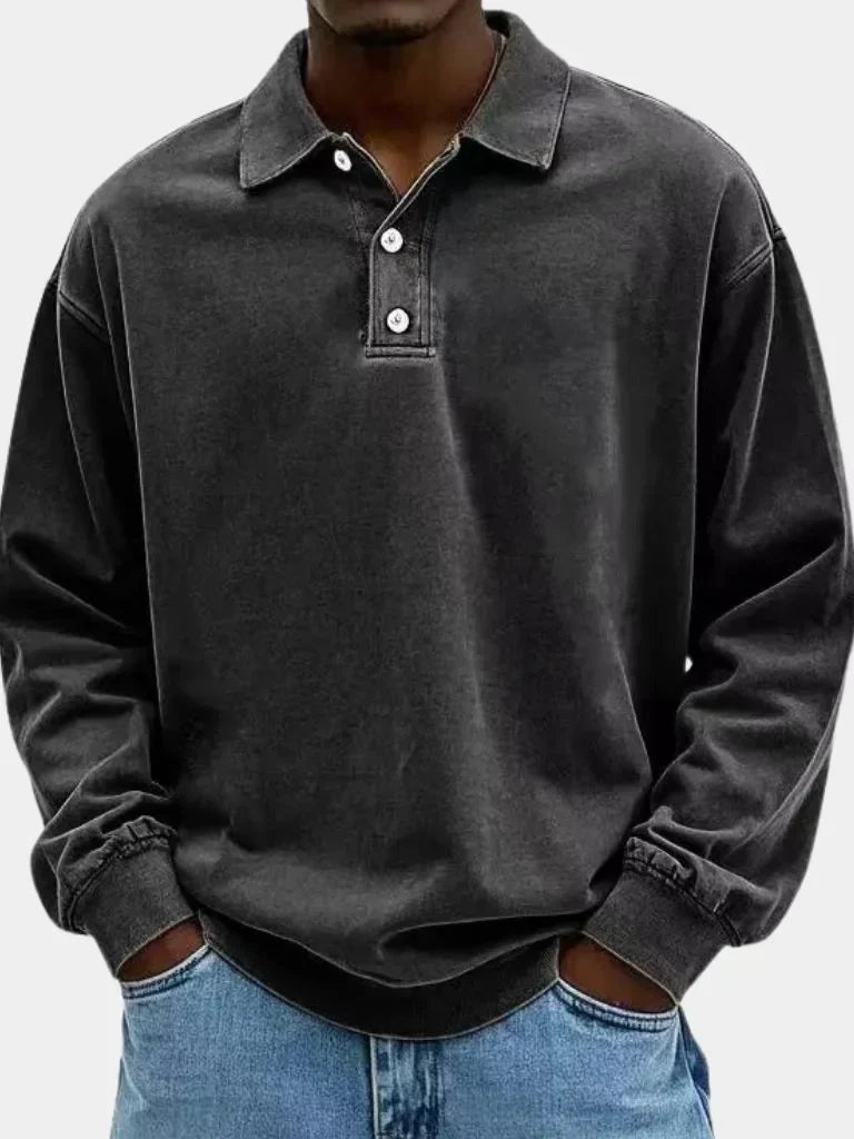 Canyon Mist Long Sleeve Polo Shirt | Bellmont Society