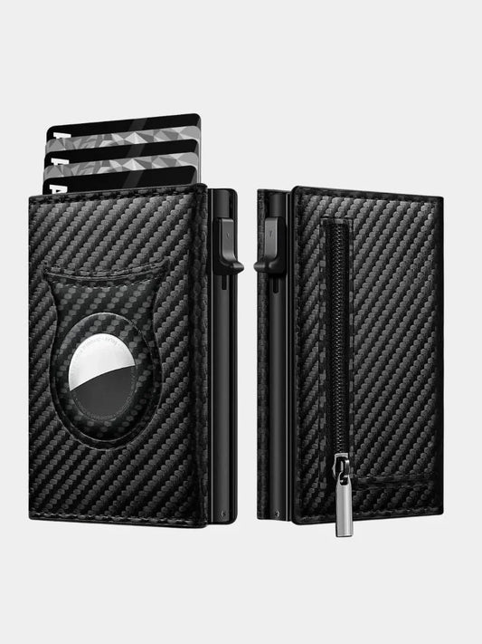 Carbon Fiber Wallet with Air Tag Holder RFID Blocking | Bellmont Society