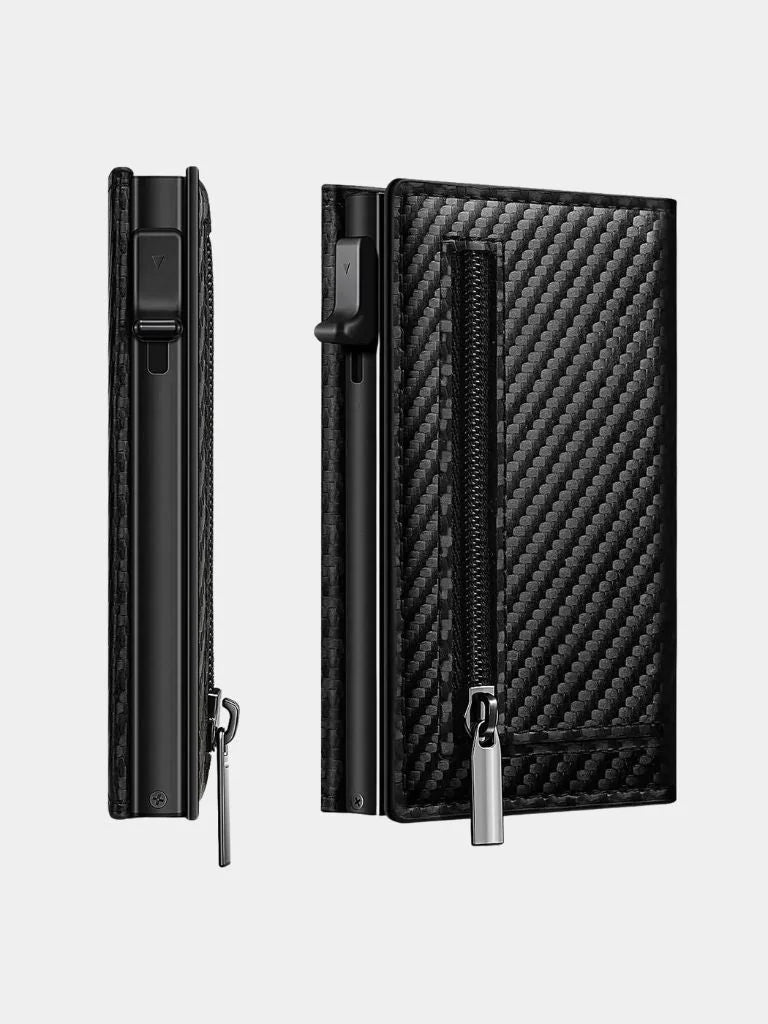 Carbon Fiber Wallet with Air Tag Holder RFID Blocking | Bellmont Society