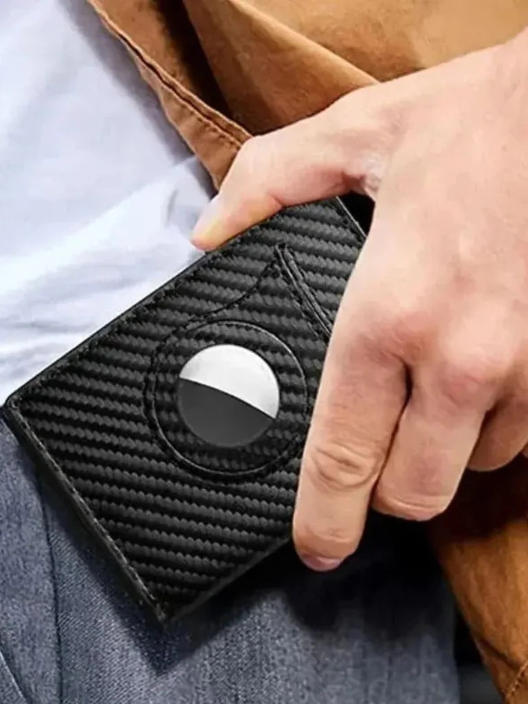 Carbon Fiber Wallet with Air Tag Holder RFID Blocking | Bellmont Society