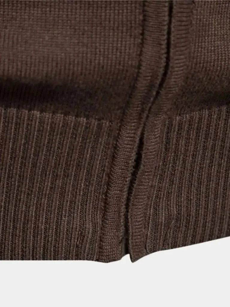 Cardigan Sweater Zipper Standing Collar Knitwear | Bellmont Society