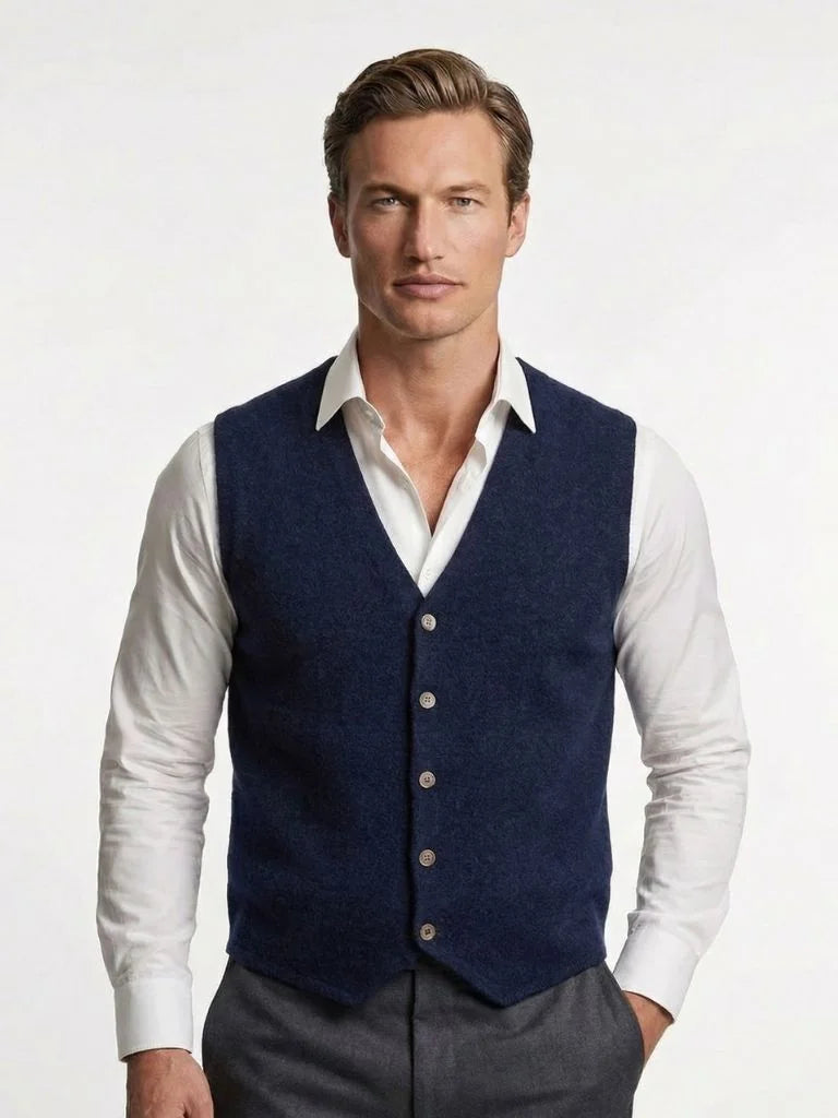 Cashmere Cardigan Vest | Bellmont Society