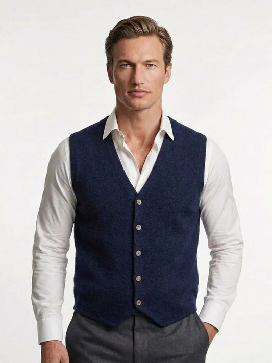 Cashmere Cardigan Vest | Bellmont Society