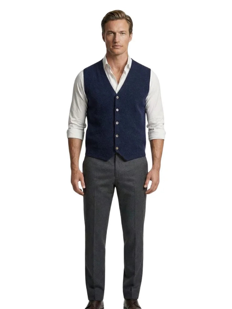 Cashmere Cardigan Vest | Bellmont Society