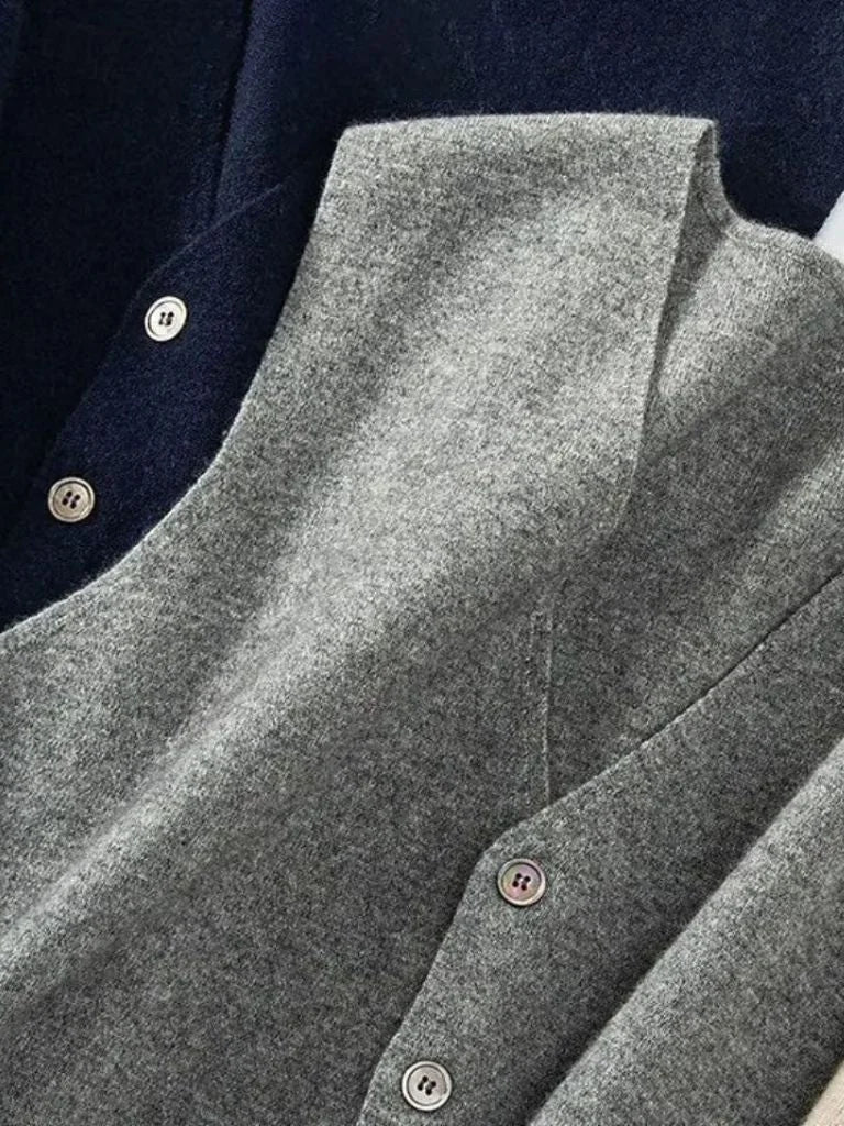 Cashmere Cardigan Vest | Bellmont Society