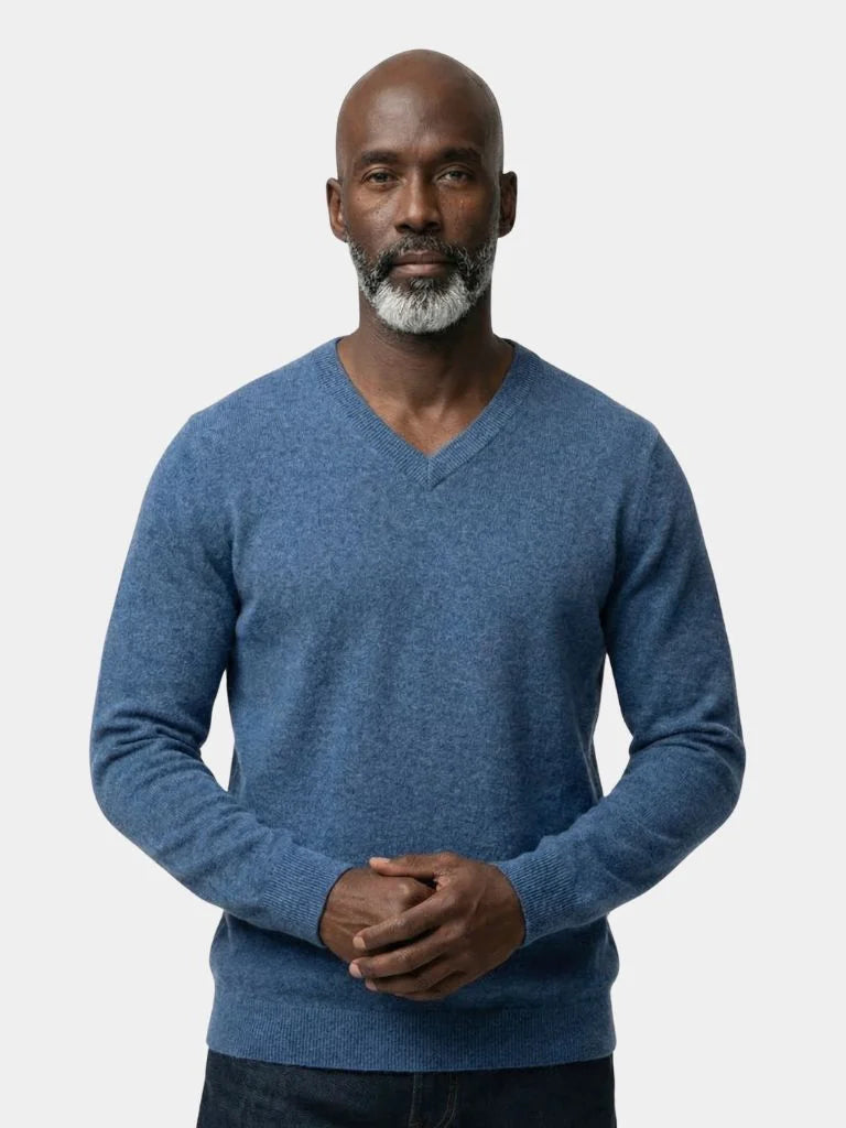Cashmere V Neck Knitwear Sweater | Bellmont Society