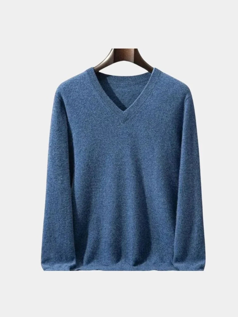 Cashmere V Neck Knitwear Sweater | Bellmont Society